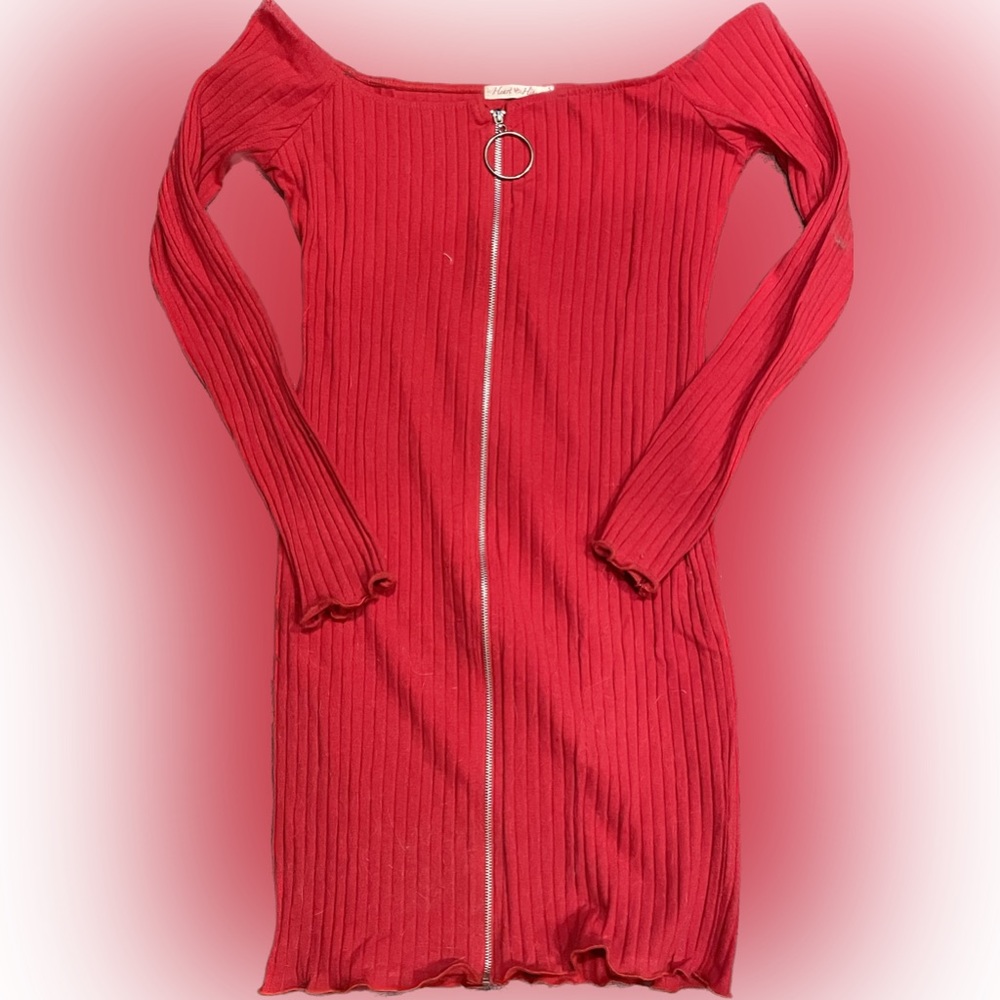 Red Zip-Up Dress